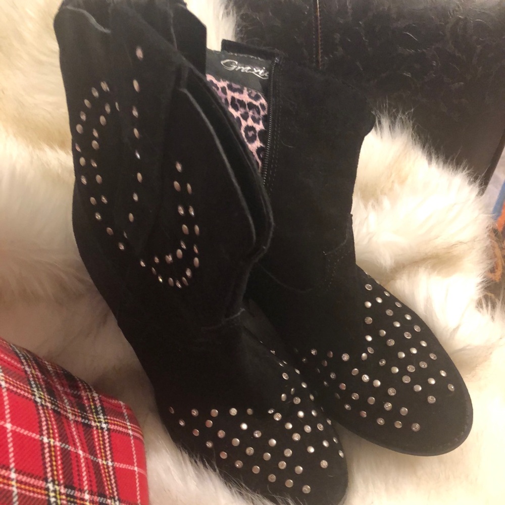 Studded ankle boots